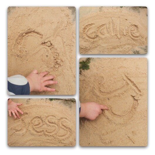 Writing in sand